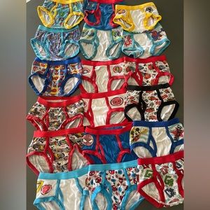 2T 3T toddler boy underwear. Marvel, Carters, Spider-Man, Cars, and Disney mix